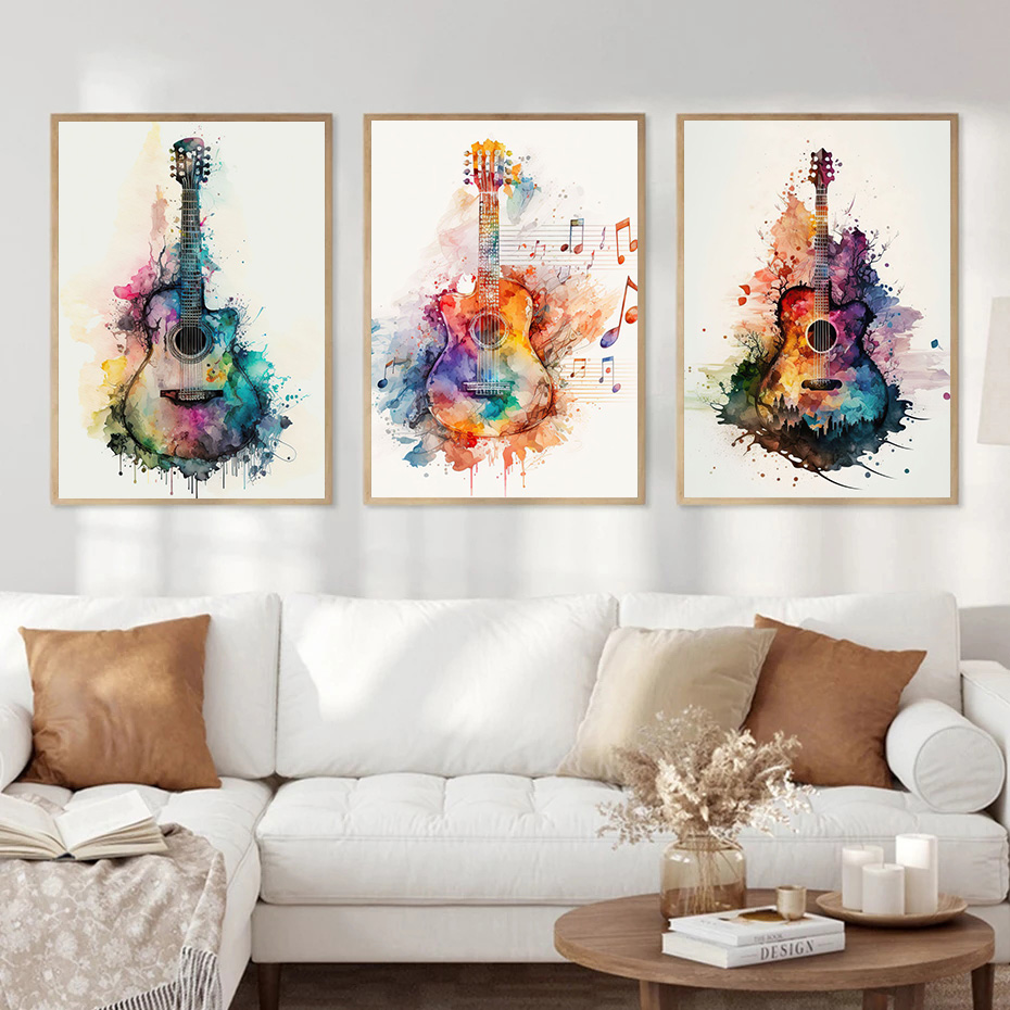 Music Instrument Guitar Waterc - Picture Of Musical Instrument ulasan dan harga
