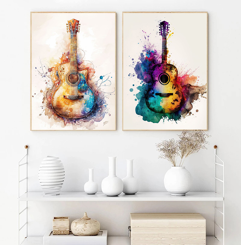 Music Instrument Guitar Waterc - Picture Of Musical Instrument ulasan dan harga